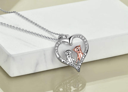 ONEFINITY Otter Gifts Necklace for Women Sterling Silver Sea Otter Necklace Cute Animal Otter Pendant for Mom Sister Jewelry Gift