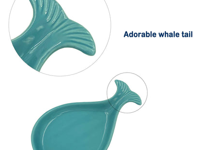 Ceramic Whale Spoon Rest for Stove Top, Unique Kitchen Decor