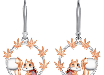 Grmdit Squirrel Earrings Sterling Silver Squirrel Earrings for Women Squirrel Jewelry Gifts for Women Men Gifts