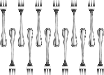 New Star Foodservice Slimline Pattern 18/0 Stainless Steel Oyster Fork, 5.4-Inch, Set of 12, Commercial Grade