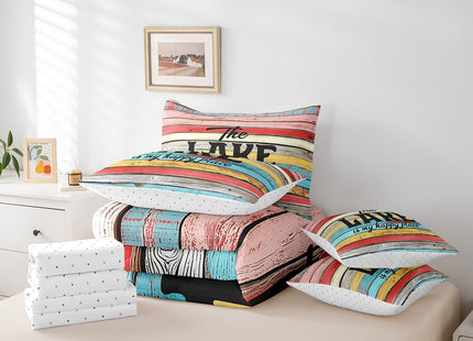 Erosebridal Lake House Themed Comforter Set Queen Size, 7 Pc Bed in a Bag
