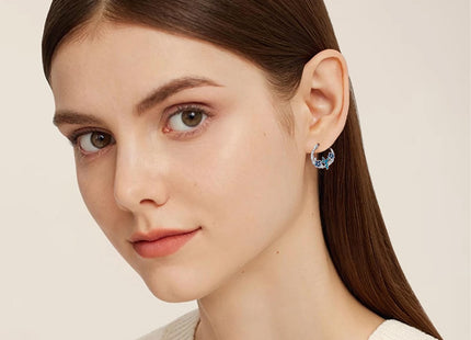 JUSTKIDSTOY Hummingbird Earrings for Women Girls 925 Sterling Silver Bird Flower Hoop Earrings Jewelry Hummingbird Graduation Gifts for Daughter Her