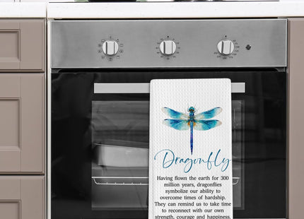 FDLLUS Dragonfly Gifts Kitchen Towels for Dragonfly Lovers, Nature Lover Decorative Towels for Bar Kitchen Bathroom