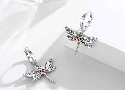 MEDWISE Sterling Silver Dragonfly Hoop Earrings for Women Dragonfly Gifts