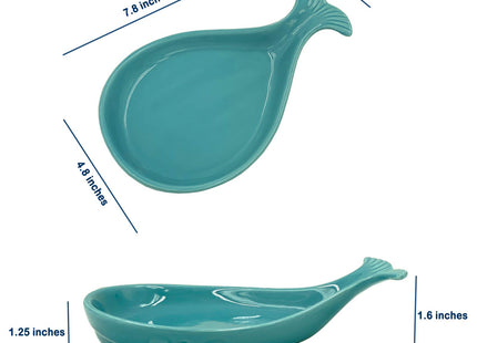 Ceramic Whale Spoon Rest for Stove Top, Unique Kitchen Decor