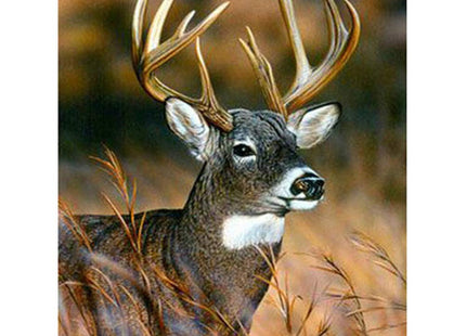 GELANYOUPIN 5D DIY Animal Rhinestone Painting Scenic Deer Full Round Drill Mosaic DIY Beads Embroidery Deer Cross Stitch Home Decor Gift for Adults (30x45cm/11.8x17.7inches)