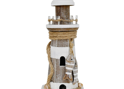Beach Lighthouse Bathroom Nautical Home Decor LED Lighted Wood Light House