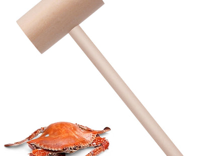 Chivertion 18 Pcs 7.7" Natural Wood Crab Mallets Seafood Lobster Hammers