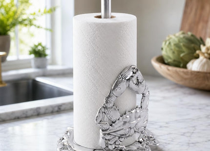 Arthur Court Crab Paper Towel Holder - Coastal Ocean Theme Metal Kitchen Accessory - 13 Inches Tall
