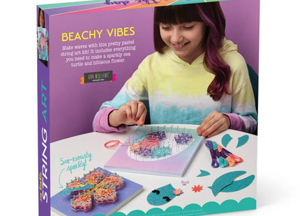 Craft-Tastic — String Art Sea Turtle for 2 Fun Craft Projects — Sea Turtle and Hibiscus Flower — Ages 10+