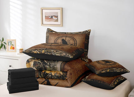Feelyou Mallard Duck Comforter Set with Sheets 7 Piece King Size Camo Duck Bedding Set for Kids Boys Girls Cabin Farmhouse Bed in a Bag Wild Animal Room Decor Nature Wildlife Leaves