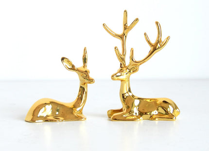 Ardax Golden Home Decor Deer Figurines, Simple