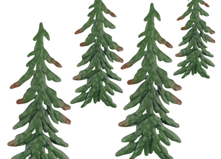 Kikone 4 PCS Metal Pine Wall Decoration Metal Pine Tree Outdoor Wall Decorations for Bedroom Living Room Bathroom Office