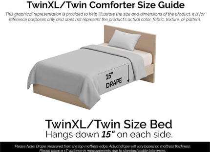 Twin XL Coastal Comforter Set w/ 1 Pillow Sham, Coastal Stripe Blue Bedding