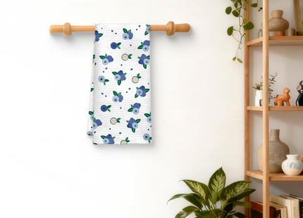 QICLM Blueberry Decor Kitchen Towel, Blueberry Hand Towel Dish Towel for Kitchen Bathroom Decor, Fruit Lover Gifts, 16x24 Inches