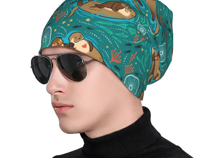 LUADSN Otter Slouchy Beanie Hat for Men Women