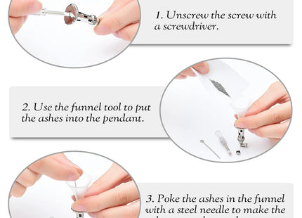constantlife Urn Necklace Cremation Jewelry for Ashes Lighthouse Design Urn Pendant Stainless Steel Keepsake Memorial Gift (Silver)