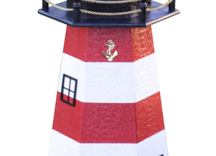 Amish-Made Assateague, VA Replica Outdoor Lighthouse with Plug-in 25W Light, 39" Tall