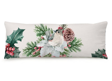 Body Pillow Cover 20x54 Body Pillow Case, Bird Pine Tree Pinecone Chickadees Body Pillowcase with Hidden Zipper Closure, Long Body Pillow Cases for Hair and Skin, 20”x54”