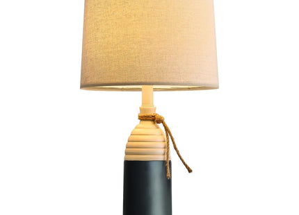 OYEARS 23.75" Table Lamp for Bedroom, Bedside Table Lamp for Living Room, Farmhouse Lamp for Nightstand, Modern Coastal Nautical Lamp Decor, Ocean Beach Style, Navy Blue