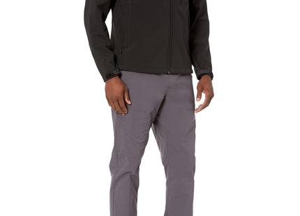 Amazon Essentials Men's Water-Resistant Softshell Jacket, Black, Large