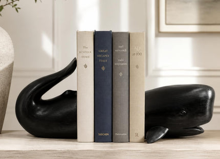 Comfy Hour 13.2 Inch Whale Bookends, Nautical Decor, Set of 2