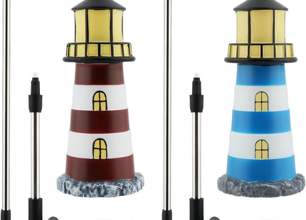 AQEENURA Solar Lighthouse, 2 PCS, 7 Colors Changing