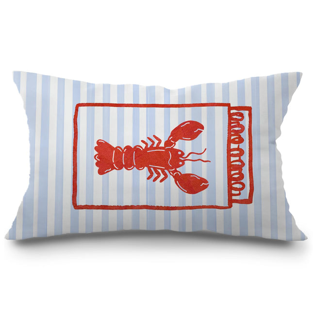 JINYO Maine Lobster Pillow Covers 12x20 inch, Preppy Coastal Decor,New England Style Decor, East Coast Beach Decor, East Coast Beach Pillow Cover, Maine Lobster, Lobster Pillow Cover