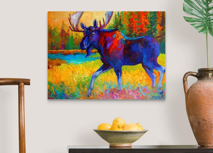 CANVAS ON DEMAND Majestic Moose Canvas Wall Art Print, Home Decor, Wildlife Artwork, 24" x18in
