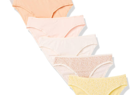 Amazon Essentials Women's Cotton Stretch Bikini Panty Underwear, -Summer Floral, Small