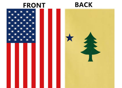 ACWIPT 2 in 1 Original Maine State and America USA Garden Flag 12x18inch,220D Sturdy Nylon Flag,Original ME Garden Flags. (Original)