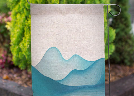 Moslion Wave Garden Flag Marine Ocean Sea Aqua Nautical Waves Flags Double-Sided Banner Welcome Yard Flag Outdoor Home Decor. Lawn Villa 12x18 Inch Gradient Blue
