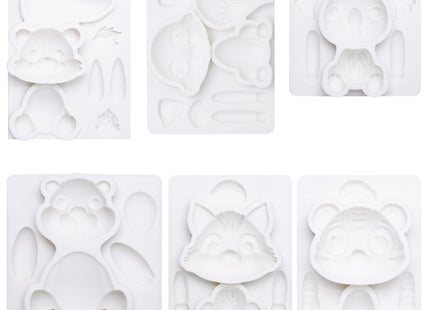 Woodland Animal Fondant Molds Cake Topper 6-count