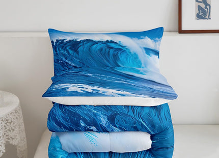 Feelyou Ocean Wave Comforter Set Twin Size for Boys Girls Teens