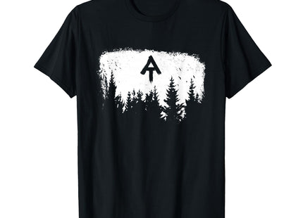 White Blaze Appalachian at Trail Minimalist Pine Tree Hike T-Shirt