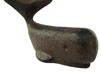 HM Small Cast Iron Sperm Whale Paperweight Nautical Whales Beach Home Desk Decor