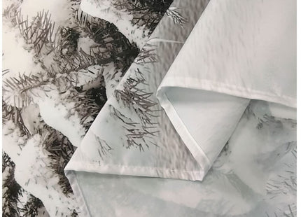 Christmas Shower Curtain, Snowman Snowy Pine Tree Bathroom Decor,69X70 IN