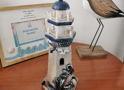 Wooden Lighthouse Nautical Bathroom Decor Lighthouse Figurines Decorative Lighthouse Indoor Table Centerpieces Beach Theme Home Decor