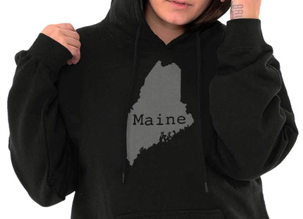 Classic Teaze Home State Maine Shape Local Pride Hoodie Sweatshirt Women Men Black