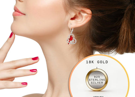 Red Cardinal Earrings for Women Sterling Silver Cardinal Gifts Earrings