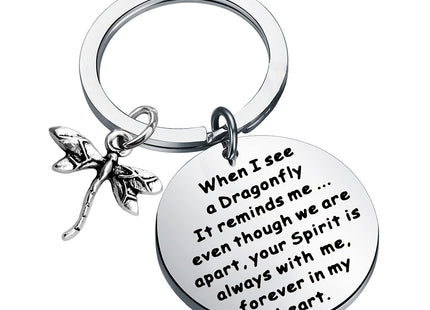 PENQI Dragonfly Memorial Gift - Dragonfly Keychain Reminder of Loved One