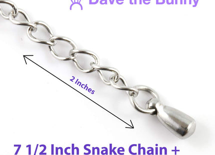 Dave The Bunny Lighthouse Friendship Nautical Snake Chain Charm Bracelet