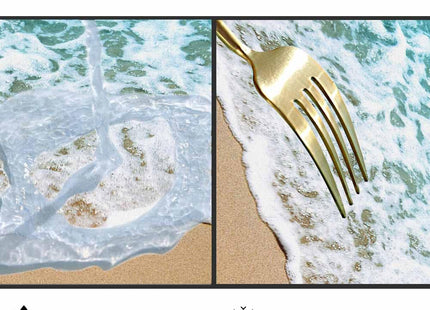AOYEGO Summer Beach Round Tablecloth 60 Inch Sea Wave Starfish On Sand Table Cloth Polyester Tablecloths for Home Decor, Parties, Picnic