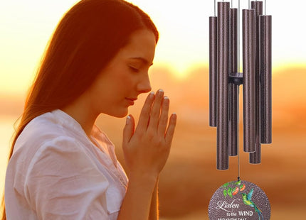 Extrabily Personalized Hummingbird Memorial Wind Chimes