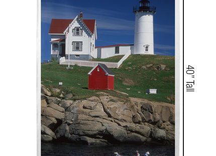 Nubble Lighthouse Maine ME 30x40 Double-Sided, or Wall, Indoor/Outdoor