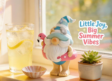 Hodao Flamingo Gnome Decoration, Coastal Beach Home Decor