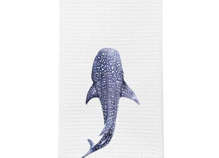AQYIP Whale Shark Coastal Beach Kitchen Towels, Shark Bathroom Decor Hand Towels, Nautical Beach Dish Tea Towel, Coastal Ocean Bathroom Kitchen Decor, 16x24 Inch