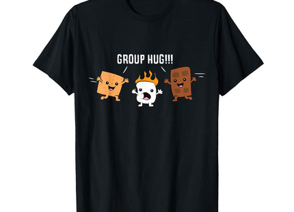 Group Hug Camping Campfire Chocolate Marshmallow S'Mores T-Shirt