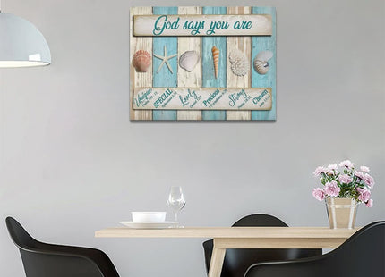 Tijuboni Ocean Nautical Wall Art Coastal Seashell Decor 12"x16"