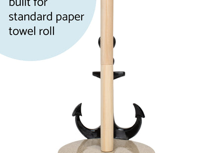 Elanze Designs Nautical Anchor 12 inch Resin and Wood Paper Towel Holder